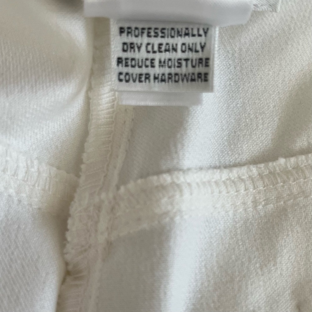 St. John Sport White Straight Leg Pants Stretch Trousers Sz 8 Workwear Coastal - Picture 10 of 13